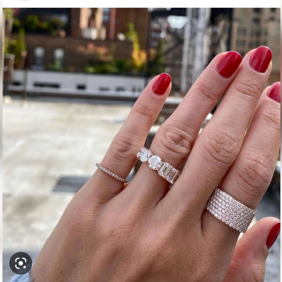 Sterling Silver Crystal Cigar Band - Picture 11 of 12